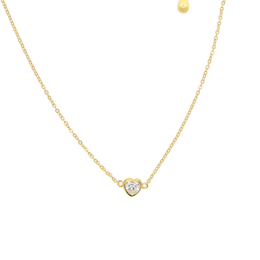 Pendentif colliers chaîne amour zircon argent 925 dames
