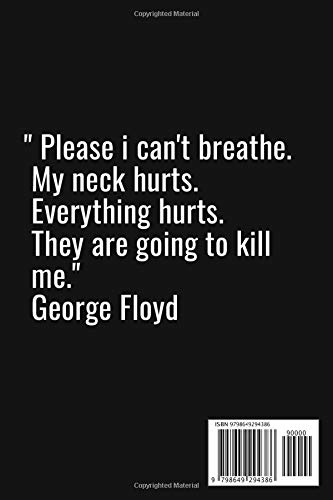justice for floyd: geroge floyd cover notebook , Blank lined Paper for 6 x 9 inches 120 pages, White - Image 2