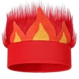 Tradder Flame Headband Red Flame Headpiece Costume Crazy Fun Accessory for Women Men Halloween Cosplay Party