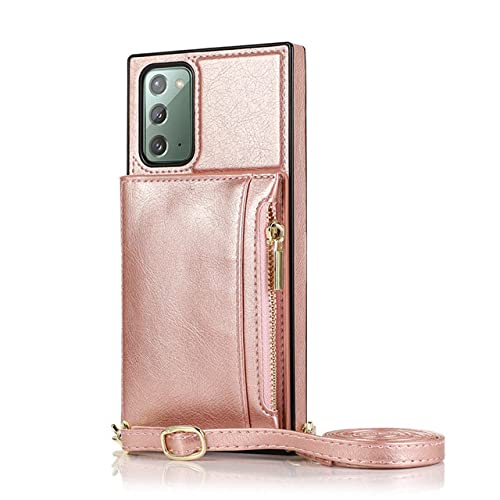 Couverture de téléphone diagonale en cuir Or Rose pour sublimer votre Note