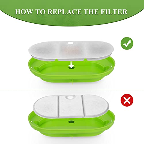 Image of 8 Pack Cat Water Fountain Filters with 8 Sponges, Pet Water Fountain Replacement Filter for 71oz /2.1L PLWF002 Capsule Cat Water Fountain, Pet Fountain Filter Set