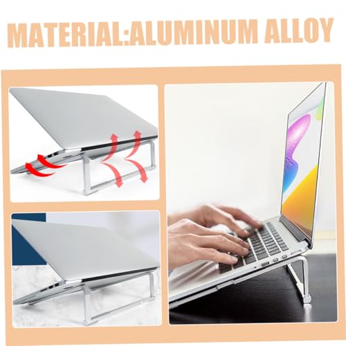 Soporte Plegable de Metal para Laptop OUNONA Plata miniatura 6