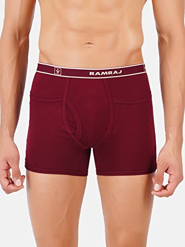 Image of RAMRAJ COTTON Men Cotton Trunks - Multicolor| Outer Elastic Waistband With Double Side Pockets