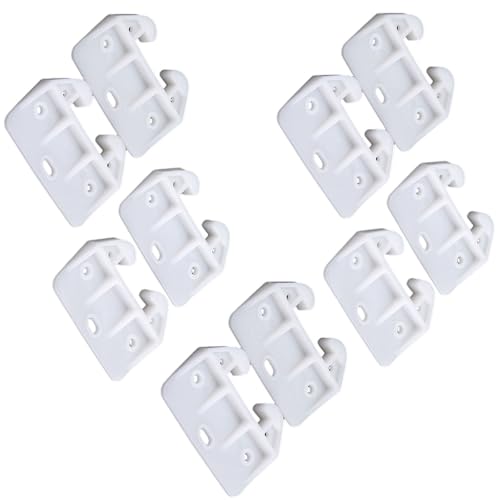10 Pieces Plastic Drawer Guides Drawer Track Guides Replacement Parts Drawer Rail for Dressers Hutches and Drawer Systems