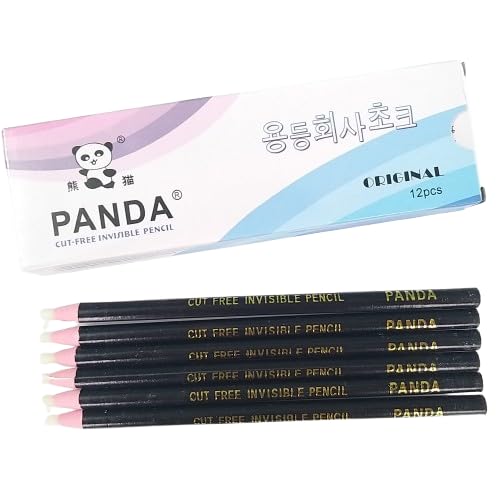 GEMSY Premium Hwail Cut-Free Invisible Wax Pencil, 12 PCS, Multi Colors, Fabric Marking Tool, seing chalk for tailoring, Pand wax marking Pencil for fabric