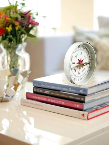 Image of Professional Magnetic Compass 75mm, Metal Body with Glass Front,Directional Navigation Tool for Educational, Travel, Home Use