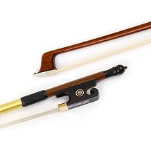 Kmise Violin Bow 4/4 Full Size Sandalwood Baroque Bow for Fiddle with Mongolian Horse Hari OX Horn Frog for Professional, Beginner, Adults, Kids Violins Practice