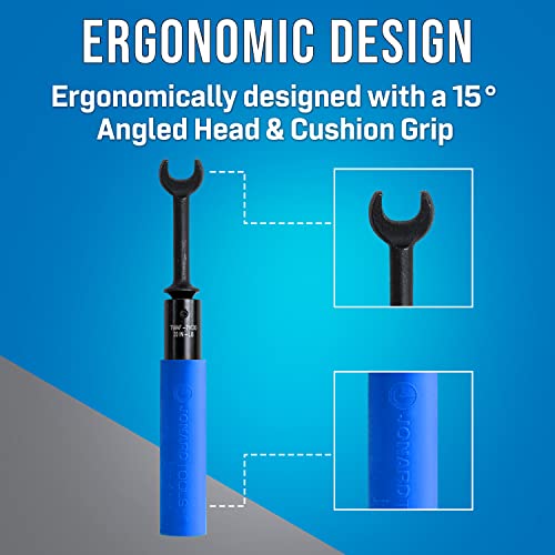 Jonard Tools TWAF-71620 Vollkopf-Drehmomentschlüssel, 7/16-Zoll-Antrieb, 50,8 cm/Lbs, 16,5 cm Länge
