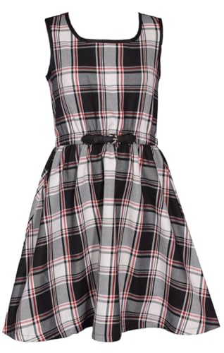 Bonnie Jean Girls 7-16 Woven Plaid Dress Knit Cardigan2