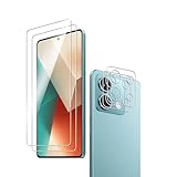 Wookfiss Protector de Pantalla para Xiaomi Redmi Note 13 5G Alta Definicion 9H Dureza Anti-caída/Anti-rasguños Cristal Templado Vidrio Templado(2)+Cámara Protector(2)