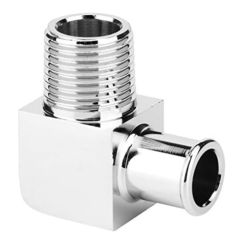 Watris Veiyi Heater Hose Fitting, Aluminum Alloy Heater Hose Connector 90 Degree Adapeter 1/2in NPT to 5/8in Hose Barb Cover