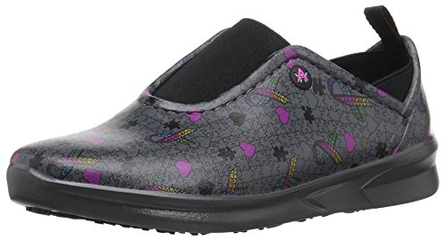 AnyWear Women's Blaze Medical Professional Shoe, Autism Awareness, Pewter, 8 Medium US