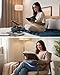 Viozon Lap Book Pillow Stand with Storage, Adjustable Beanbag Reading Pillow with Dark Wood Panel, Multi-Angle Book Holder for Hands-Free Reading in Bed or Sofa,Book Lover Essential,Soft Cushion