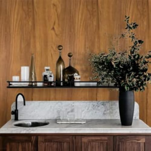 Image of COSNIGHT 15.7 inch x984 inch Wood Grain Wallpaper Peel and Stick Vinyl Film Self Adhesive Decor Wall Paper for Cabinet Drawer Shelf Liner Easy to Clean