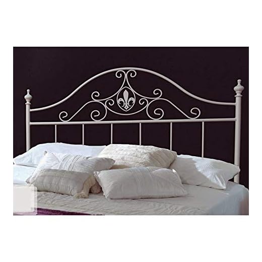Forja Hispalense Cabecero rústico Andalucía - Blanco, Cabecero para colchón de 150 cm