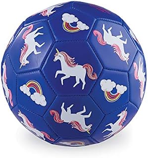 Crocodile Creek - Rainbow Unicorn - Kids Soccer Ball, 7" Size 3, 1