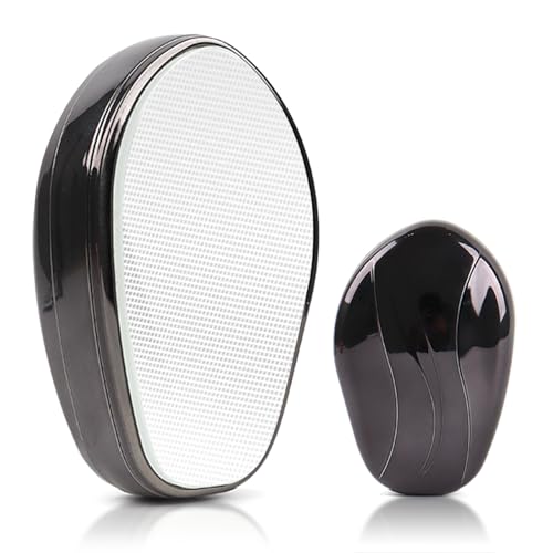Depiladora de cristal, depilación sin rasurar, nanodepiladora reutilizable para axilas, brazos y piernas (negro)