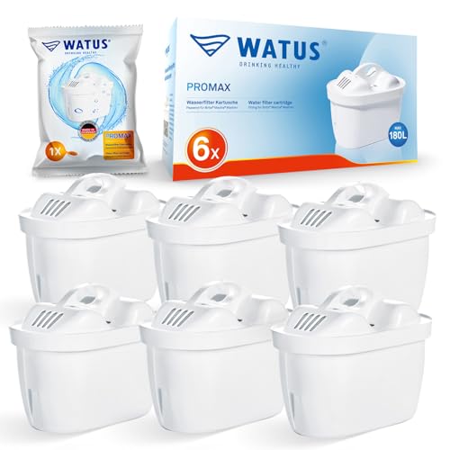 Watus Filtre, pour Brita Cartouche, pour Brita Maxtra Pro, Maxtra Plus, Fabriquées en Allemagne, Réduisent Le Plomb, Le Chlore, Les Métaux Lourds Et Le Calcaire Dans...