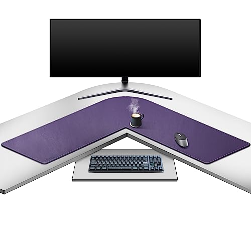 Sous-main en cuir synthétique de qualité supérieure Mydours pour bureau d'angle