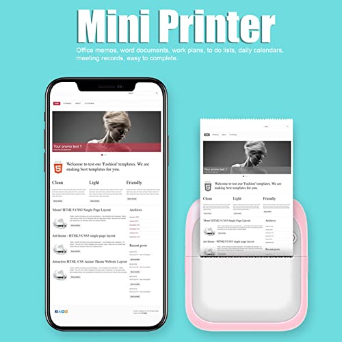 Mini impressora, impressora de bolso de alta definição que economiza tempo para memorandos de escrit