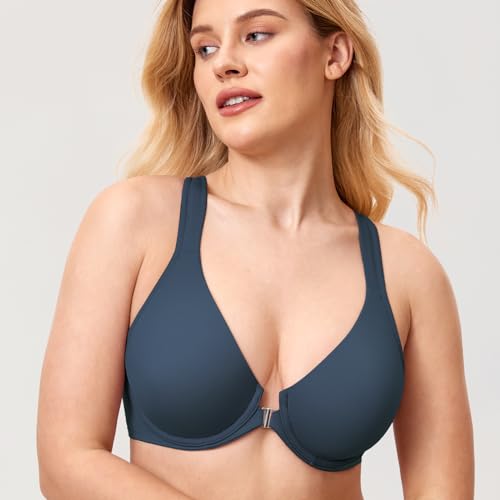 Image of DELIMIRA Women's Front Closure Racerback Plus Size Bra