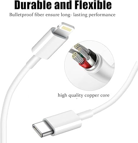 iPhone Charger Fast Charging Super Fast Charger USB C Charger 20W Wall Charger Blcok with 6FT Cable Fast Charging Adapters for iPhone 14/13/12/Pro Max/Pro/11/ iPad