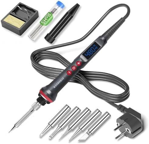 Soldador Eléctrico HANDSKIT 90W con Control de Temperatura Ajusta...
