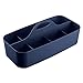 Produktbild iDesign 39793EU Clarity Badezimmer-/Dusch-Caddy für Shampoo, Conditioner, Seife - groß, dunkelblau, Plastik, Navy, 17,8 x 37,1 x 14,6 cm