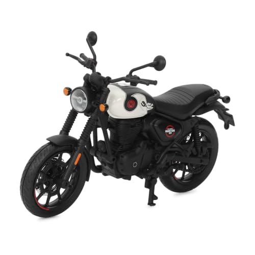 Image of Royal Enfield Hunter 350 Scale Model | 1:12 Diecast Metal & Plastic | Working Suspension&Side Stand | Steerable Handlebars | Free-Rolling Wheels | Authentic Mirrors | Collectors Essential Tokyo Black