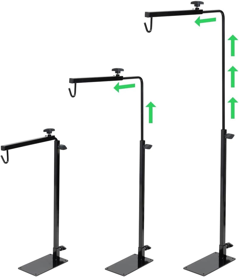 EatingBiting Amphibian Reptile Lampshade Lamp Holder Adjustable Extendable Metal Floor Lamp Holder Portable Animal Heating Lamp Holder for Lizards Turtles Tank Feeding Box 25-37inch
