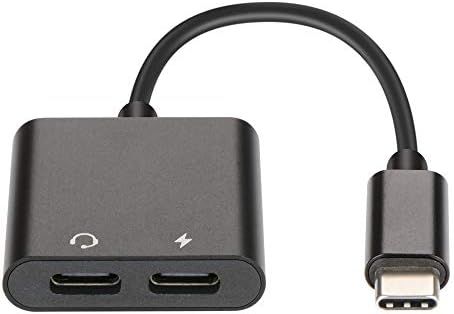 J&D USB C Headphone Splitter Audio Adapter, Type C to Dual 2 in 1 USB Type C Headphone Fast Charging Converter Adapter Compatible for Google, Compatible for Samsung, MacBook,