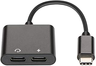 J&D USB C Headphone Splitter Audio Adapter, Type C to Dual 2 in 1 USB Type C Headphone Fast Charging Converter Adapter Compatible for Google, Compatible for Samsung, MacBook,