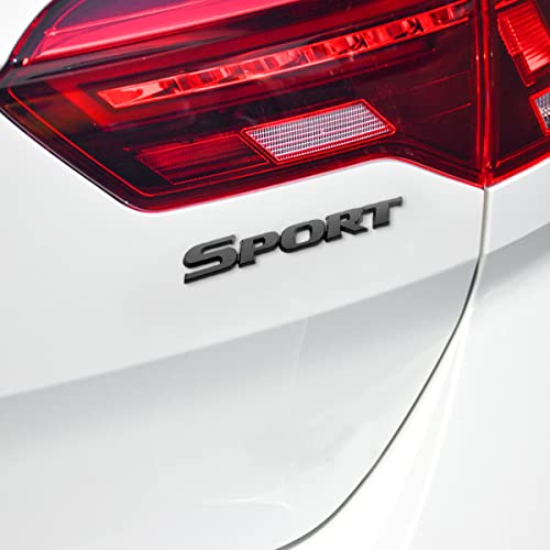 3D Metal Sport Sticker For Car, Styling Personalise Sport Emblem Decal, Auto Badge Stickers Car Exterior Decoration Accessories, 3D Stickers For Trunk Side Fender Rear Tailgate (Black) #TOP4