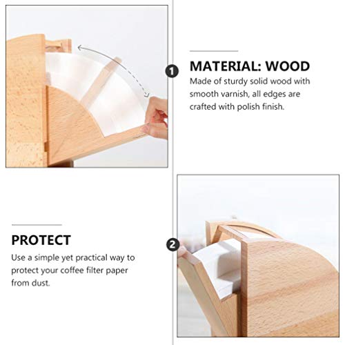 Cabilock Suporte de filtro de café para armazenamento de filtro de café Prateleira dispensador de fi