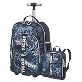 Kit Mochila De Rodinha Tubo Tigor Lov It Street +Lancheira