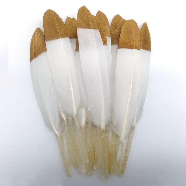 10-500 Uds Plumas Doradas de Pavo Ganso Pato faisán Plumas DIY centros de Mesa Accesorios de artesanía para decoración de Boda y hogar