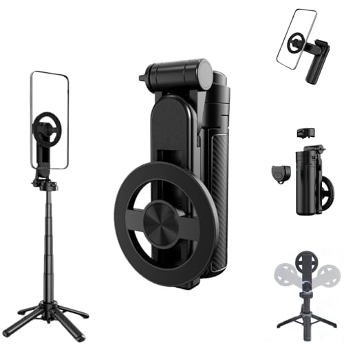 2025 New 4-in-1 Multifunctional Magnetic Selfie Stick360° Rotation Phone Tripod Mini Portable Detachable Scalable Stick con Remote per Travel and Vlogging 1pcs bluetooth wireless