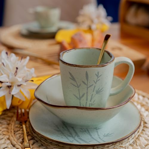 Caneca Em Porcelana Ryo 380ml - Bambu - Oxford