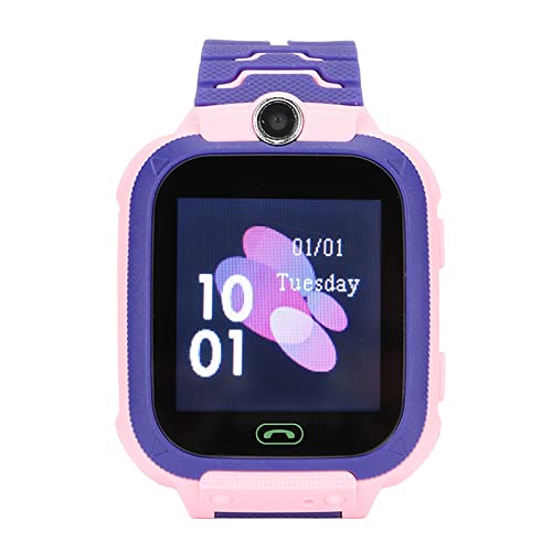 Montre Connectée pour Enfants, Garçons et Filles, écran Tactile 2G HD, Positionnement LBS, Appel Vocal, Alerte SOS, Montre Téléphonique (Rose)