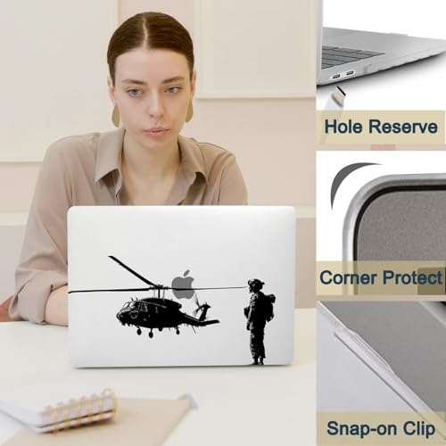 Funda MacBook Air M1 13 para viajar con diseño militar y protector teclado 4