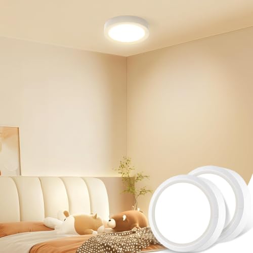 slochi LED Deckenleuchte Flach, 3Farben - 3000K/4000K/6500K, 900LM Ø12CM Klein Deckenlampe… – Ansicht 1