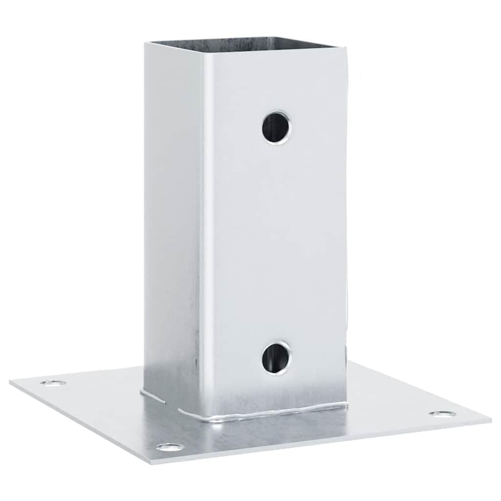 Soporte para postes cuadrado 71 x 71 mm, 12 unidades, acero galvanizado | Galvanizado en caliente, resistente a la corrosión, para hormigón y madera, escalera valla glorieta