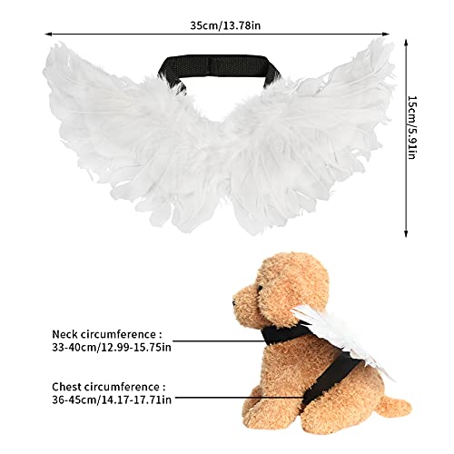 Poualss Pet Angel Wing Devil Wing Pet Halloween Costume Accessory Set For Dog Cat Rabbit Halloween Animal Party Theme Costume Black And White  thumb #1
