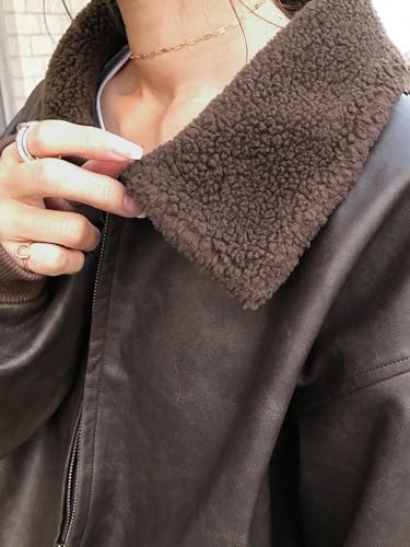 Chic Brown Womens Casual Coat: The Perfect X-Large Fall and Winter Jacket with Pockets - Image 6