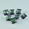 Gemsonclick Mystic Quartz Calibrated Loose Gemstone Faceted In Square Shape Do It Yourself-ART-CRAFTS Pendant Necklace Jewelry Making Supply Chakra Healing Birthstone 5x5 MM #2
