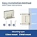 Glass Shower Door Hinges – Frameless Glass Door Hinge Replacement Parts with Mounting Hardware - Bathroom Glass Door Accessories – 90 Degree Heavy Duty Wall to Glass Hinge (Squared, Brushed Nickel)