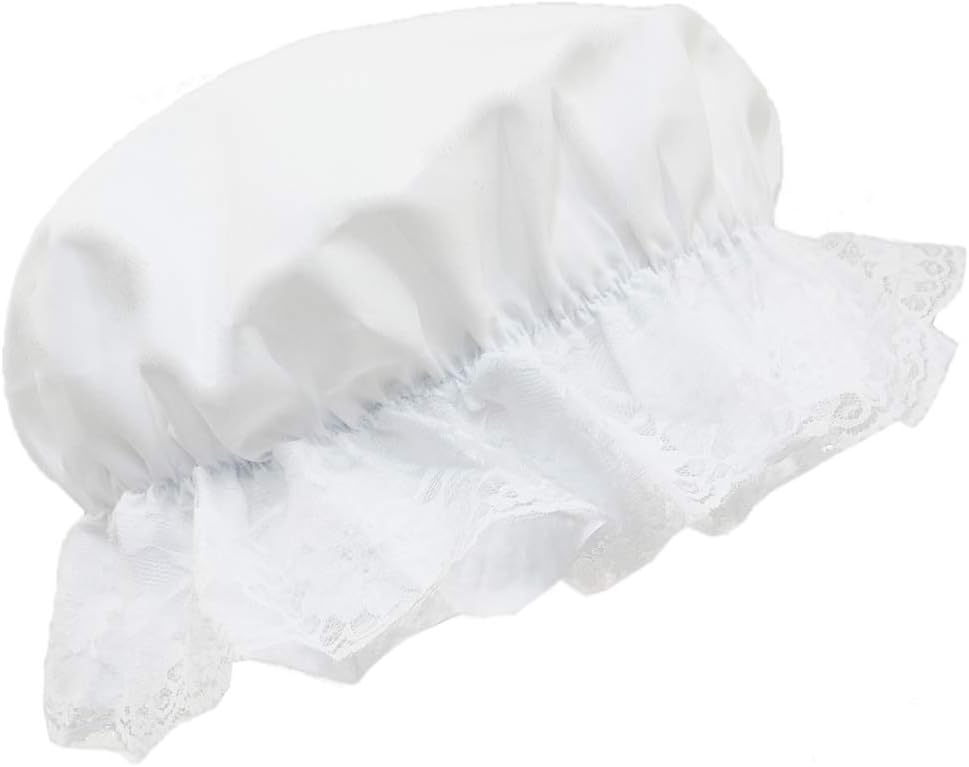 Sexy Victorian Burlesque White Colonial Maid Mob Bonnet Cap