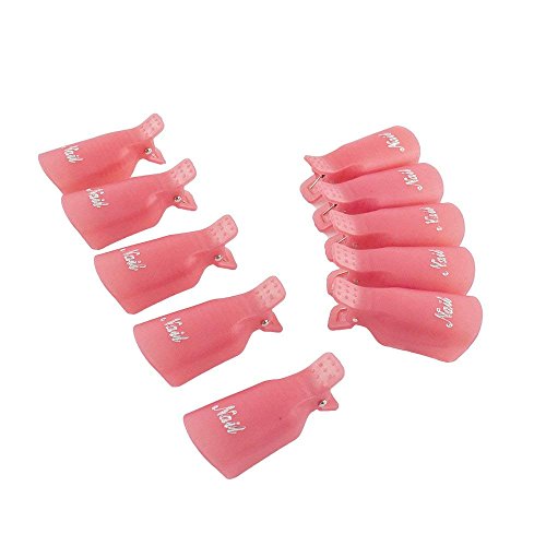 Set de 10 clips para remoción de esmalte de uñas miniatura 7