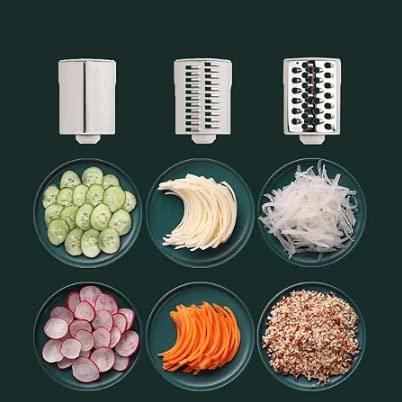 Cortador De Legumes Ralador Multifuncional 3 Em 1 Manivela Aço Inox