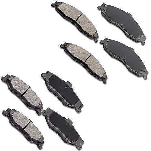 OCPTY Ceramic Brake Pads Front Rear Brake Pads Set 8pcs fit